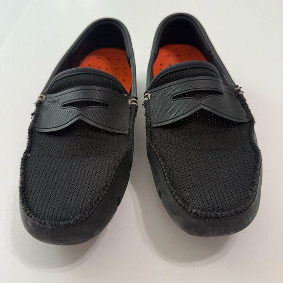 Swims Black and Orange Loafers for Men